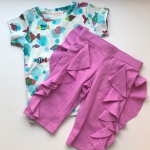 Island Fish Tee & Cascade Shorts